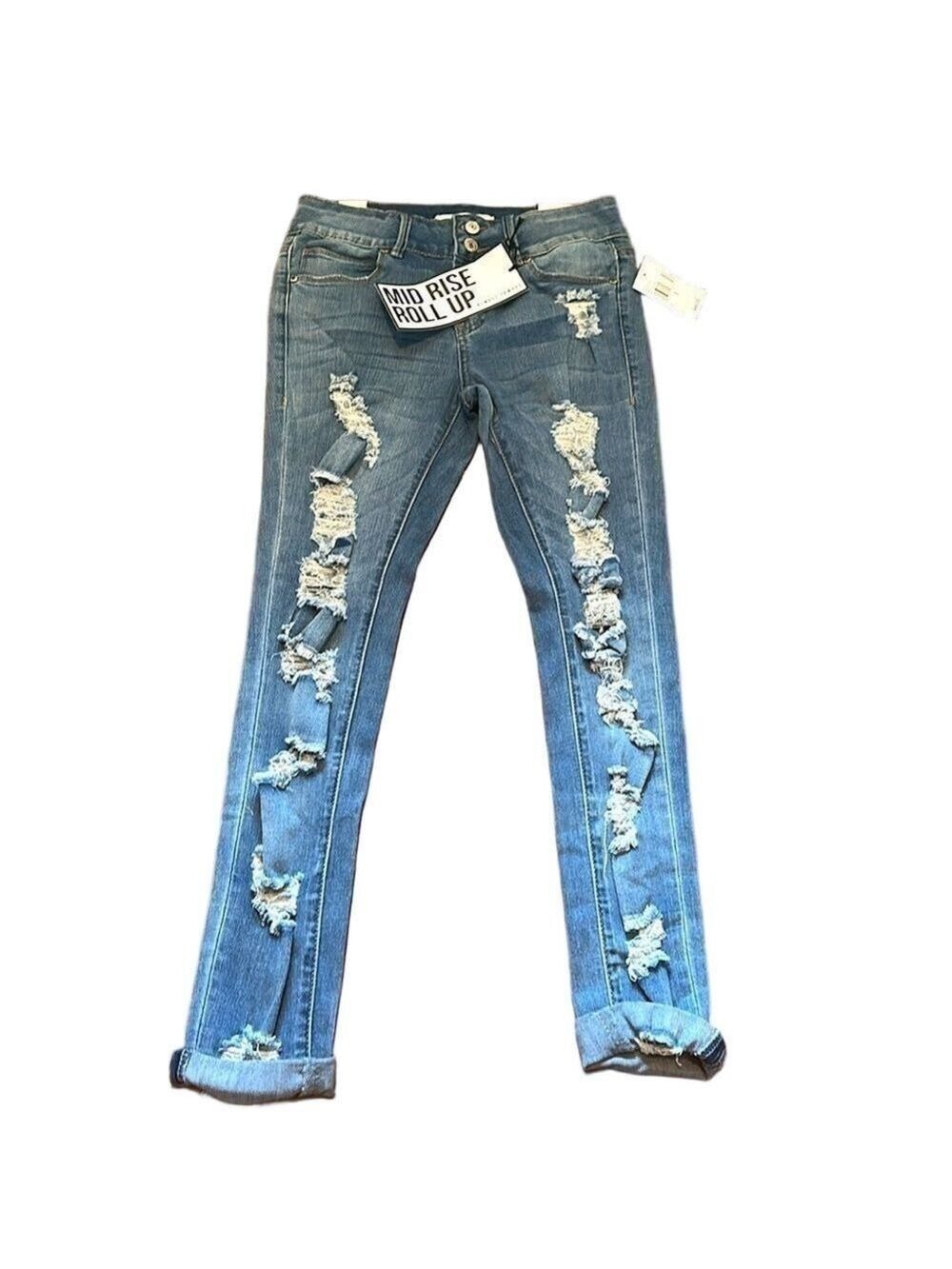 Almost Famous Mid Rise Roll Up Jeans Size 3